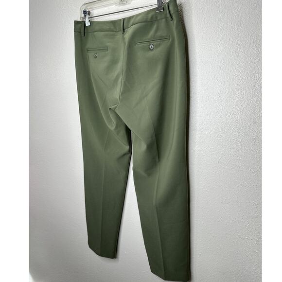 Nanette Lepore Olive Green Dress Pants Slash Pocket Trouser 10 - Picture 6 of 12